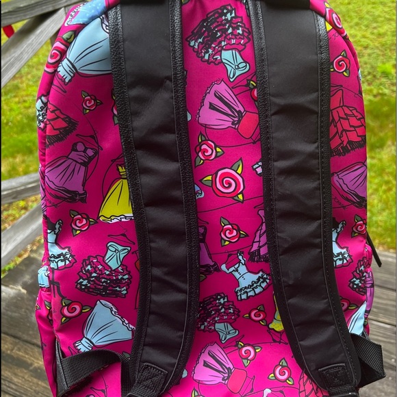 Betsey Johnson Pink Black School Backpack BB16390 - Picture 2 of 9